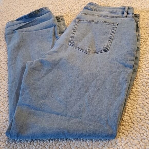 Loft The Girlfriend Mid Rise Curvy Sz 31R/12 Blue Jeans - Picture 10 of 10